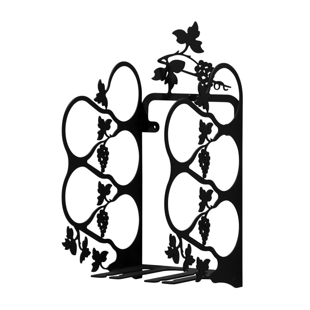 Wrought Iron Wall Mount Grapevine Wine Rack Med wine bottle and glass holder wine bottle holder wine